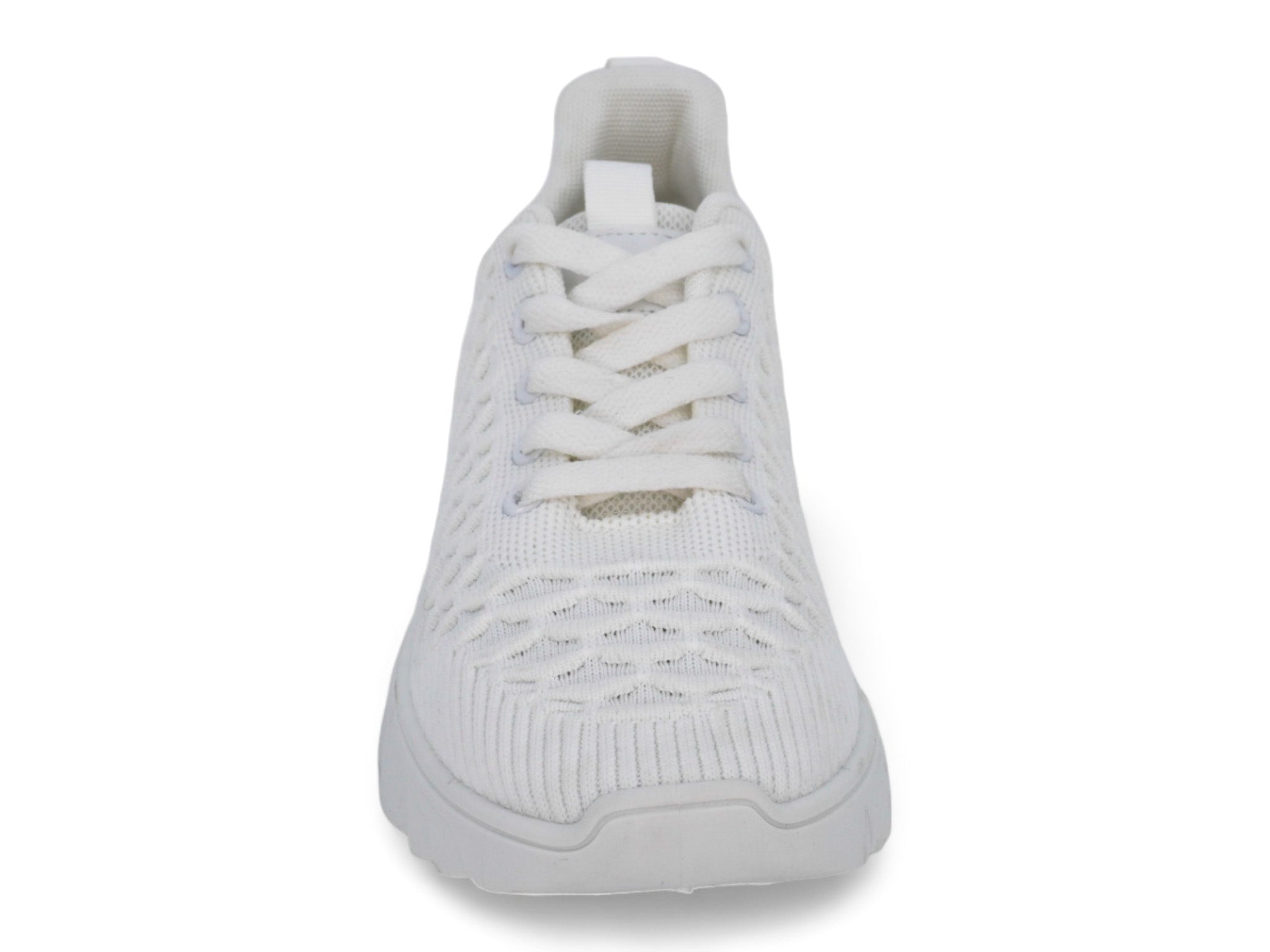 Women's White Textured Flyknit Sneaker