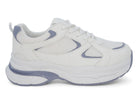 Women's White & Blue Platform Sneaker