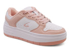 Women's Pink & White Platform Court Sneaker