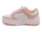 Women's Pink & White Platform Court Sneaker
