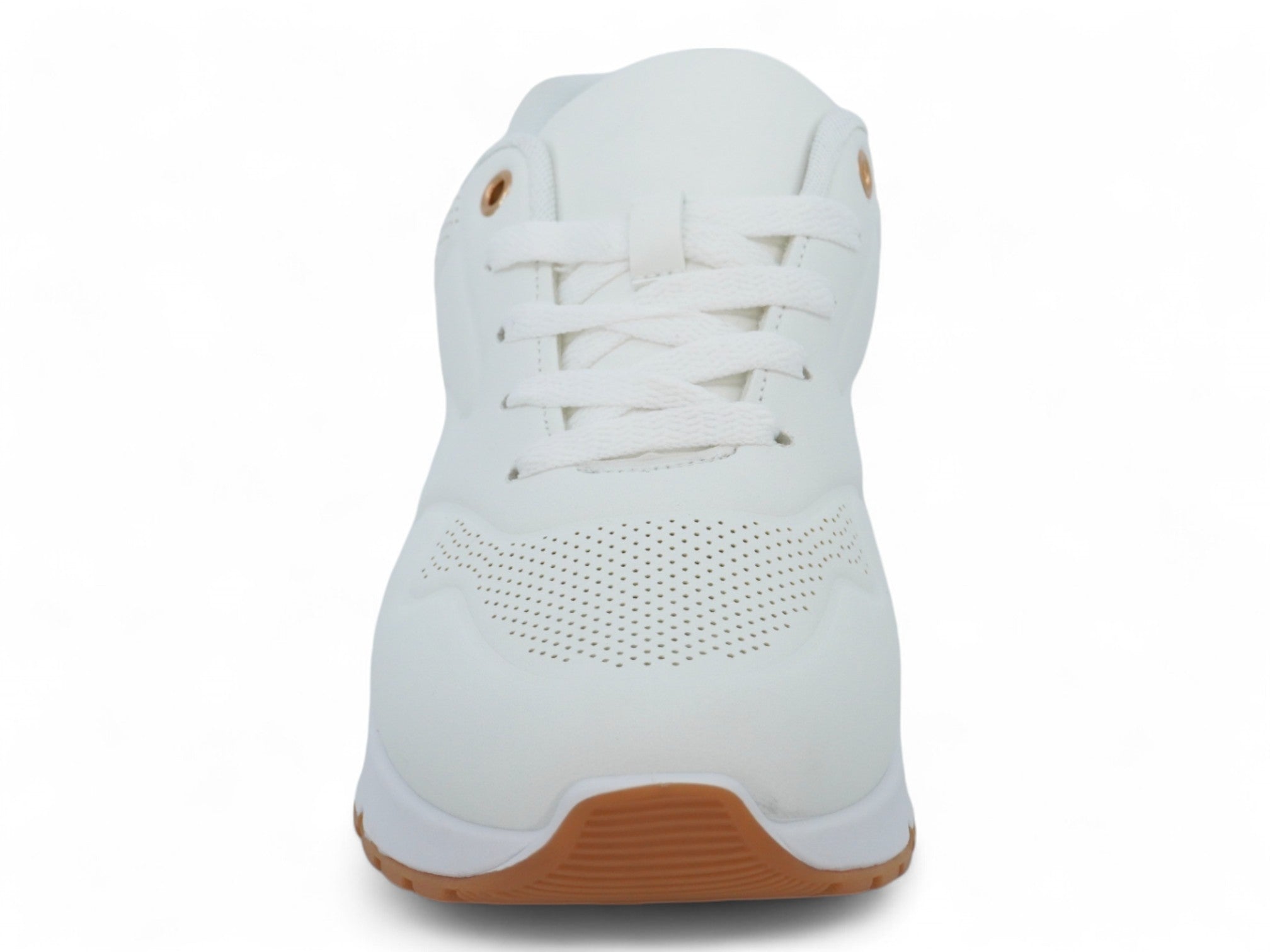 Women's White Vegan Leather Bubble Sneaker