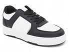 Women's Black & White Court Side Platform Sneaker