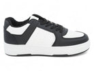 Women's Black & White Court Side Platform Sneaker