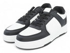 Women's Black & White Court Side Platform Sneaker