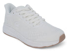Women's White Gum Sole Fly Knit Sneaker