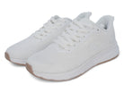 Women's White Gum Sole Fly Knit Sneaker