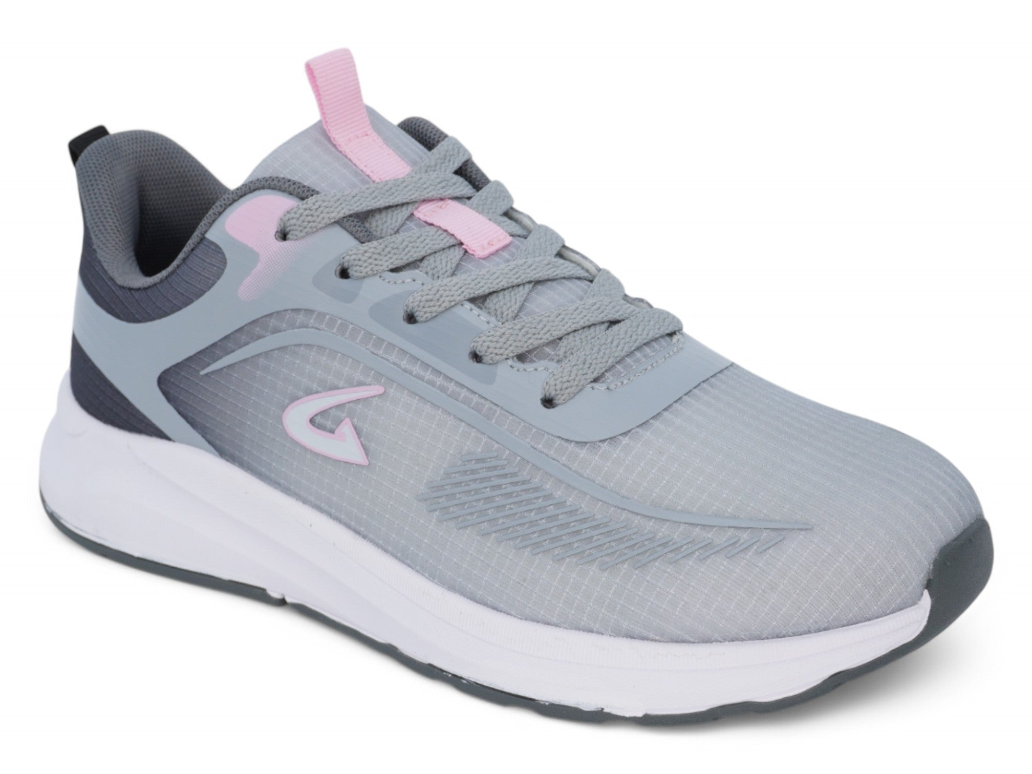 Women's Gray & Pink Fly Knit Athletic Sneaker