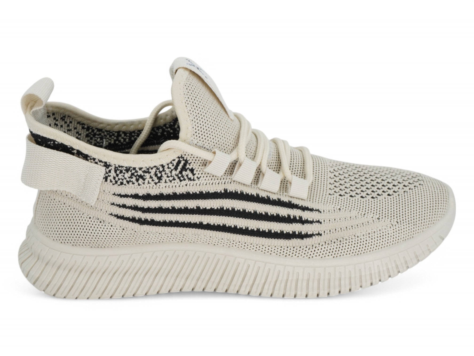Women's Beige Peppered Flyknit Athletic Sneaker