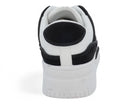 Women's Black & White Suede Platform Court Sneaker