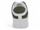 Women's Green & White Suede Platform Sneaker