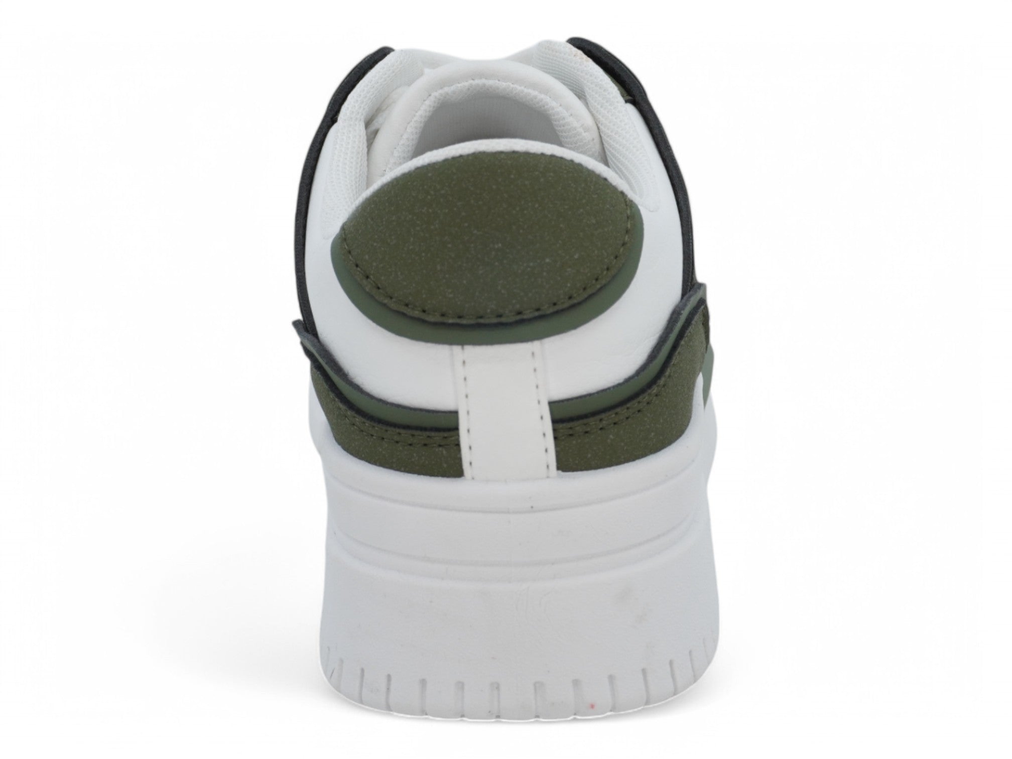Women's Green & White Suede Platform Sneaker