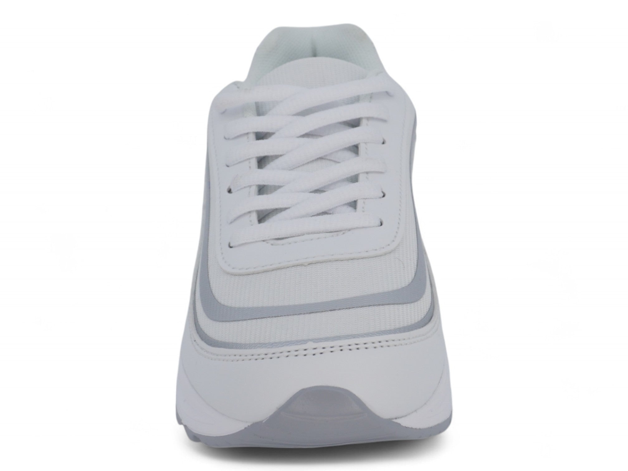 Women's White & Gray Bubble Athletic Sneaker