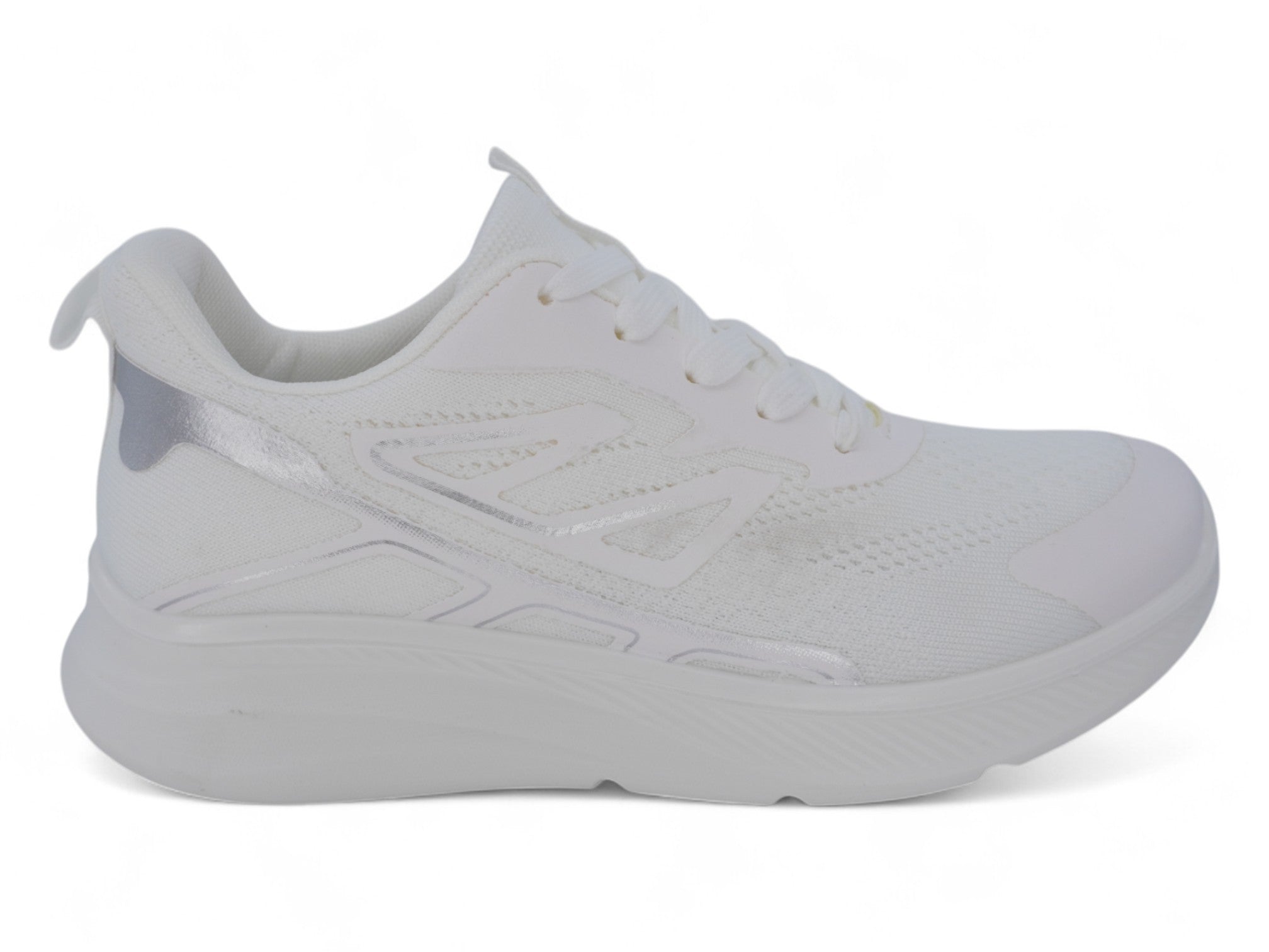 Women's White Foam Padded Athletic Sneaker