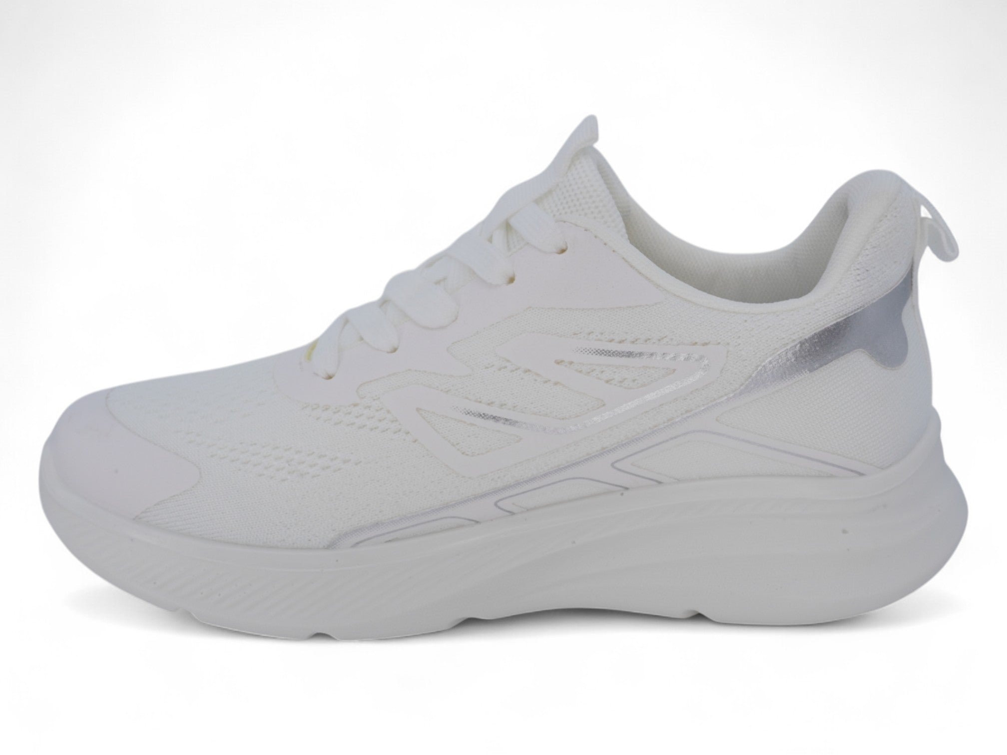 Women's White Foam Padded Athletic Sneaker