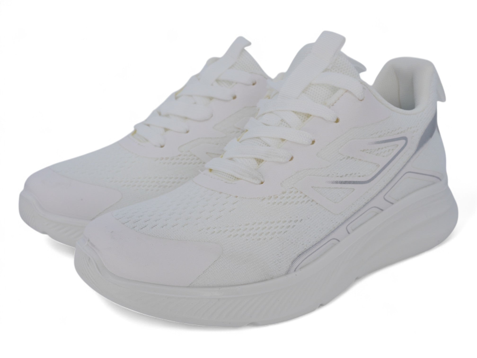 Women's White Foam Padded Athletic Sneaker