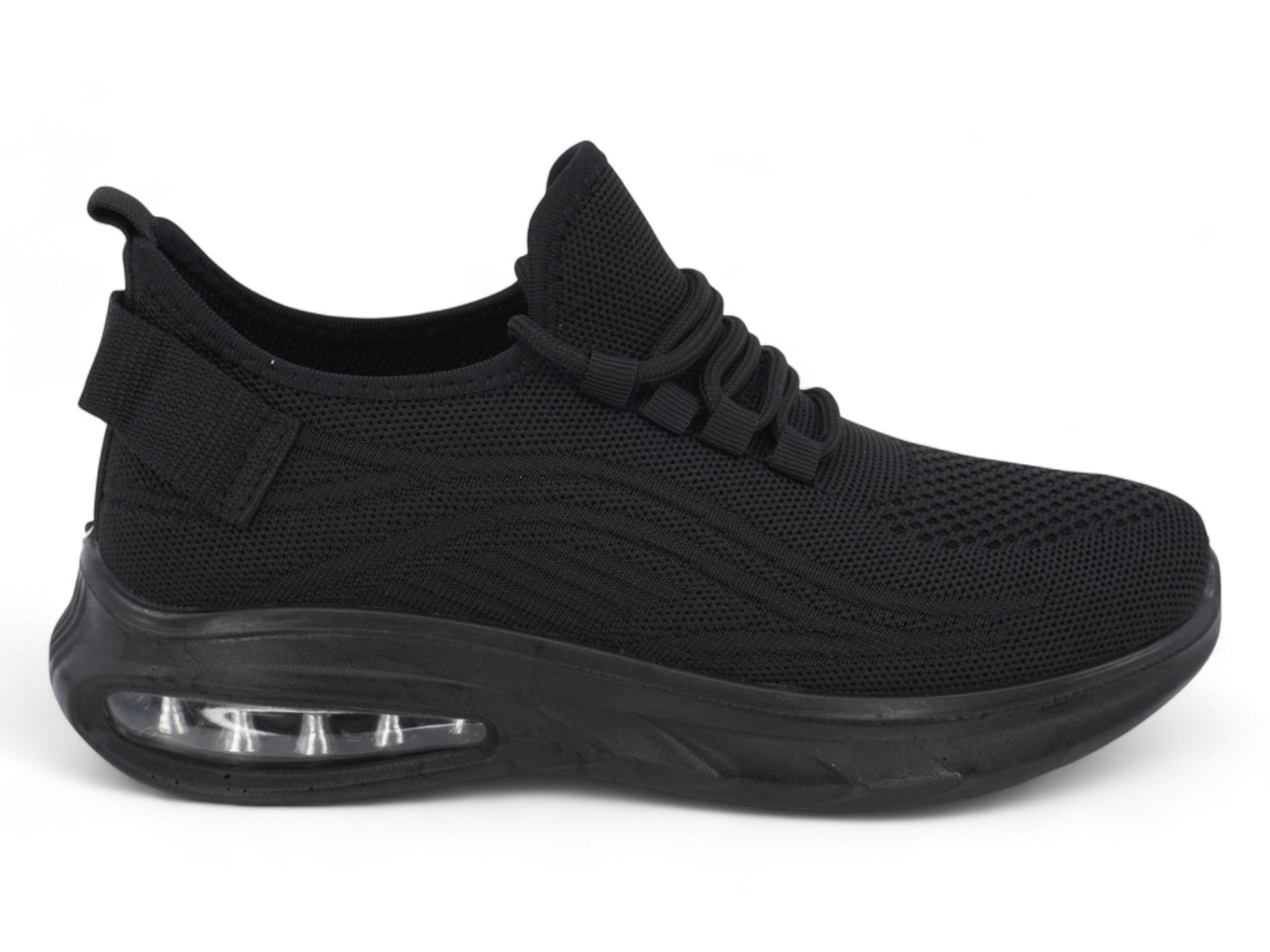 Women's Black Fly Knit Bubble Sneaker