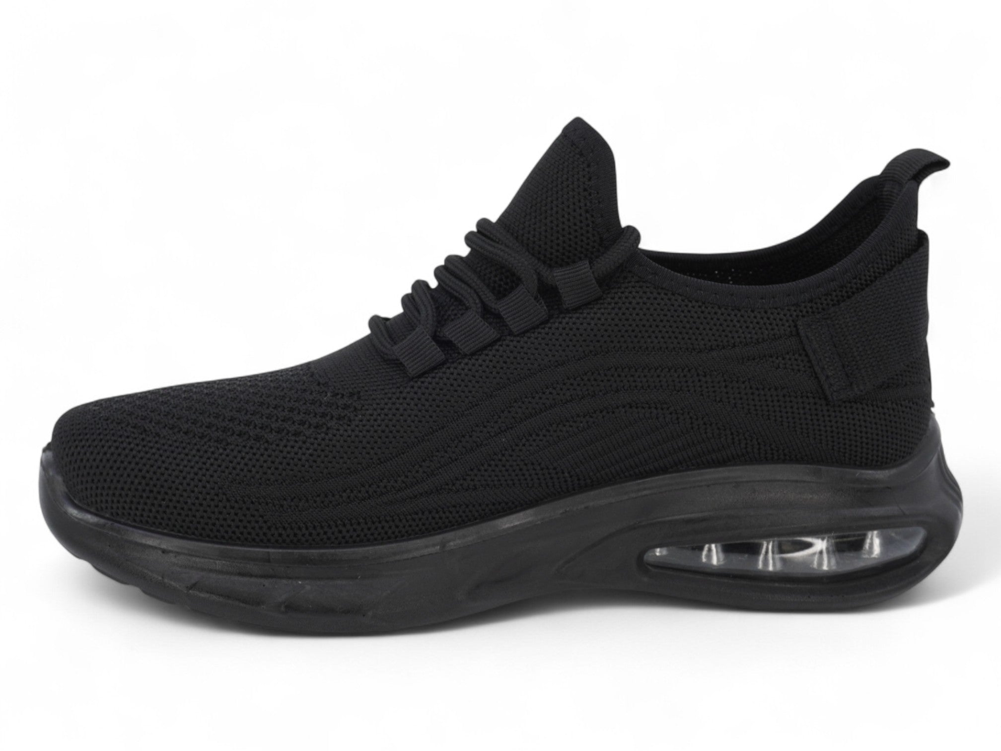 Women's Black Fly Knit Bubble Sneaker