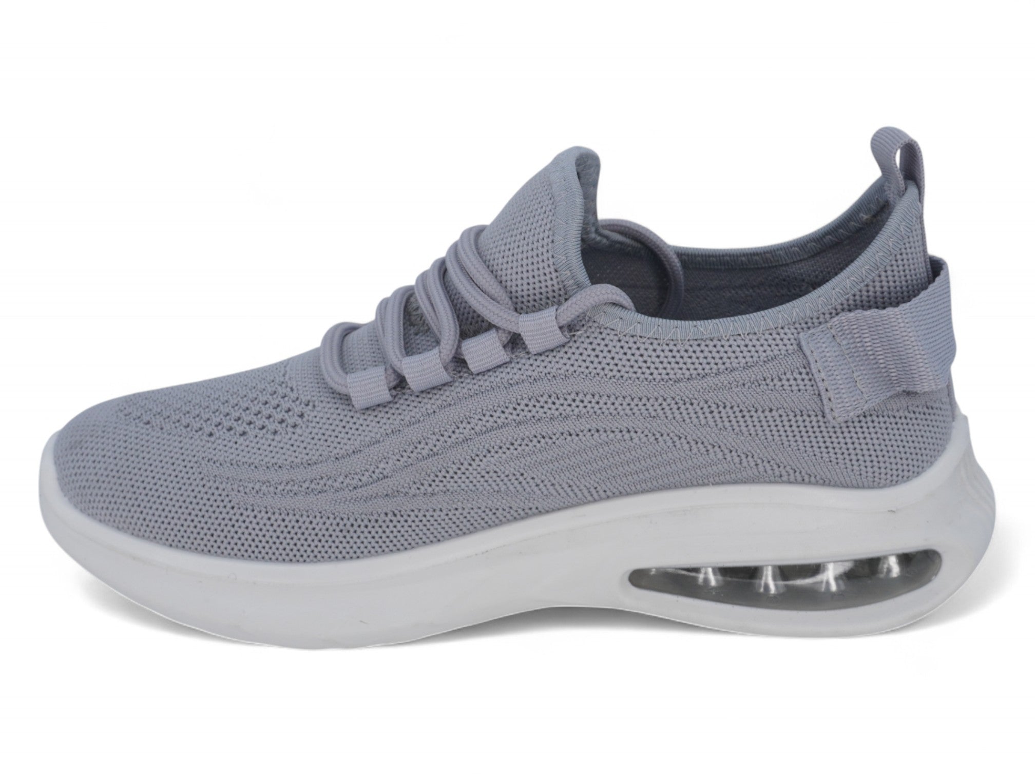 Women's Gray Fly Knit Bubble Sneaker