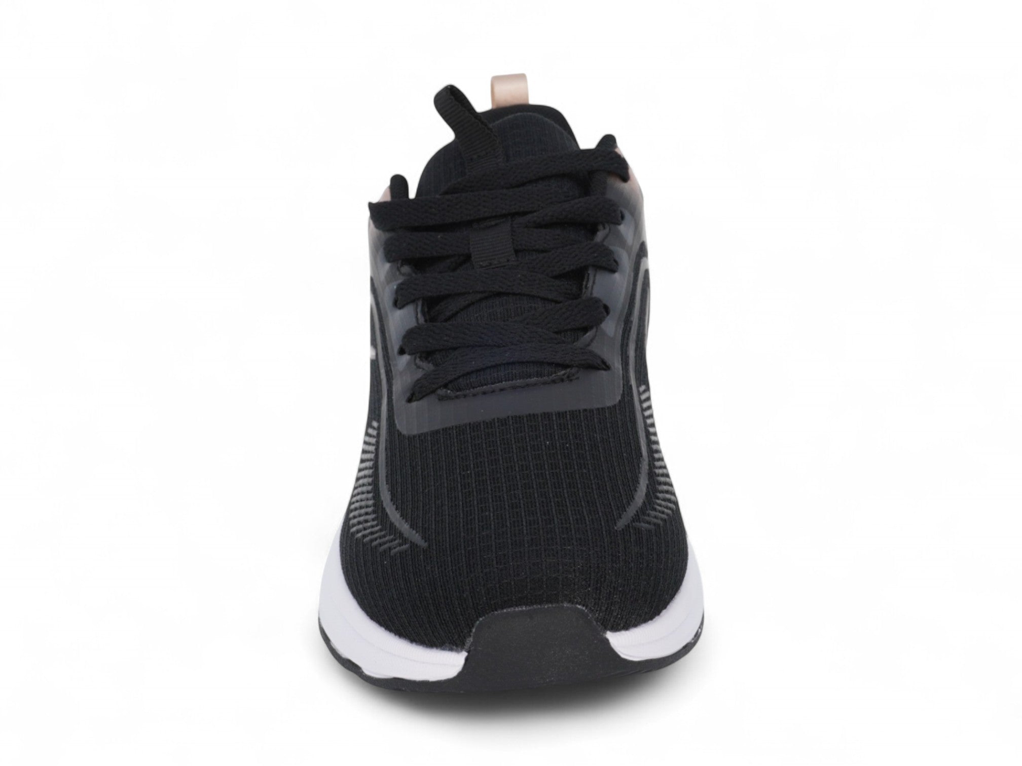 Women's Black & Rose Gold Mesh Sneaker