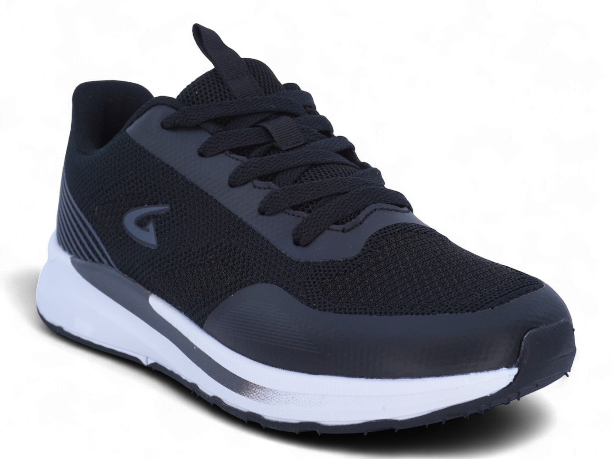 Women's Black & White Stripped Athletic Sneaker