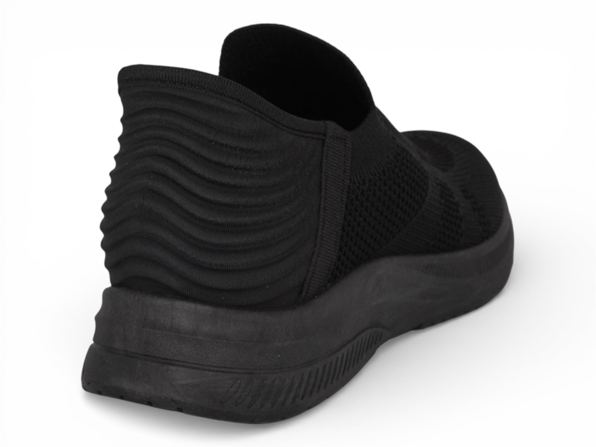 Women's Black Fly Knit Hands Free Sneaker