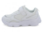 Girls White & Silver Mesh Sneaker