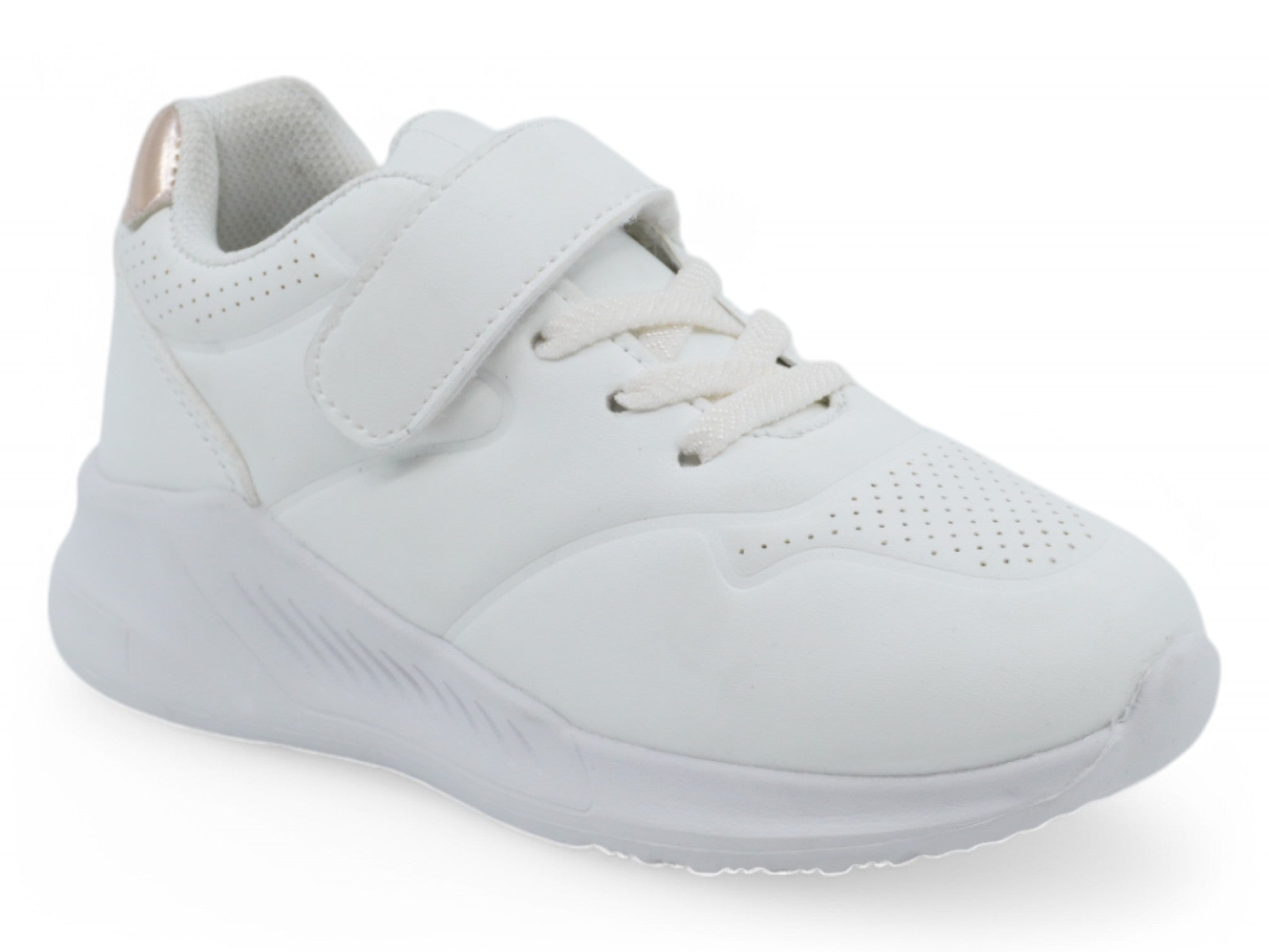 Toddler White Lace Up Sneaker