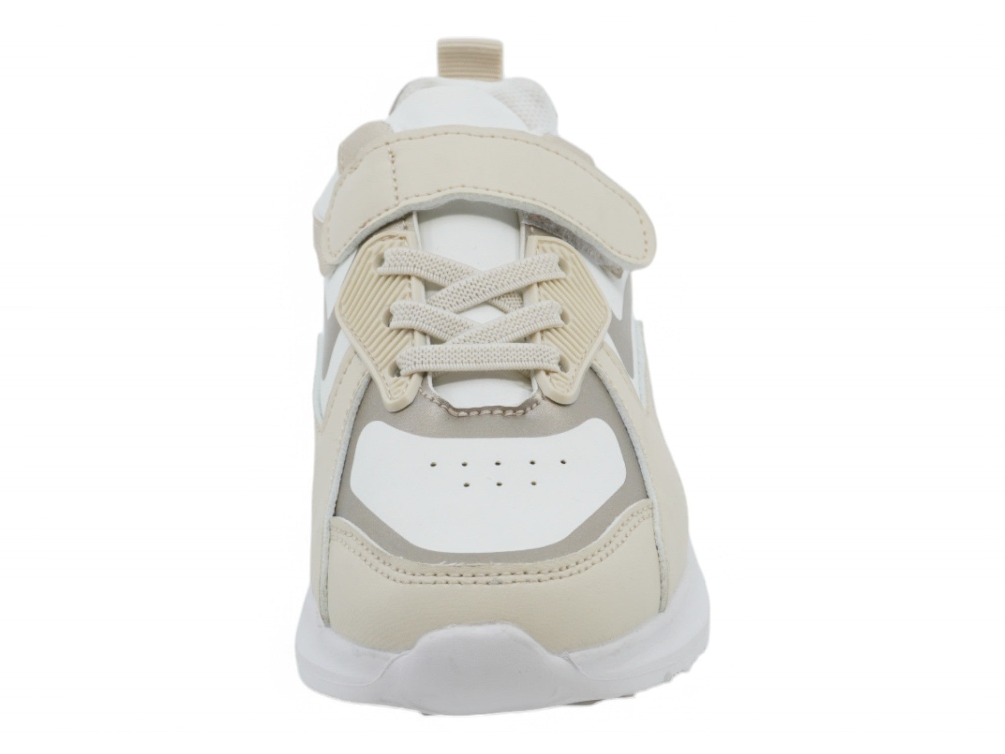 Toddler White & Gold Bubble Sneaker