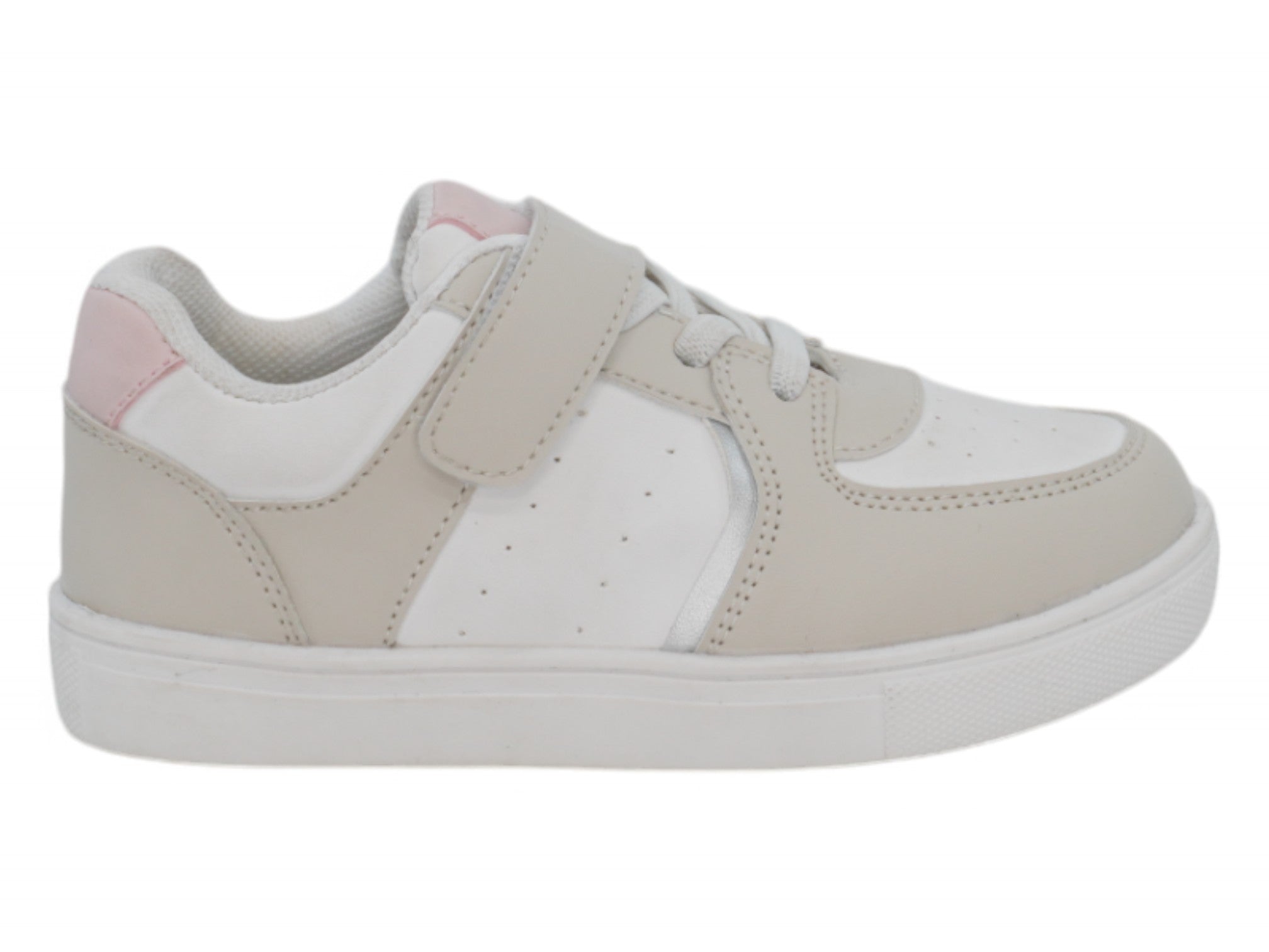 Toddler Gray & Pink Laceup Sneaker