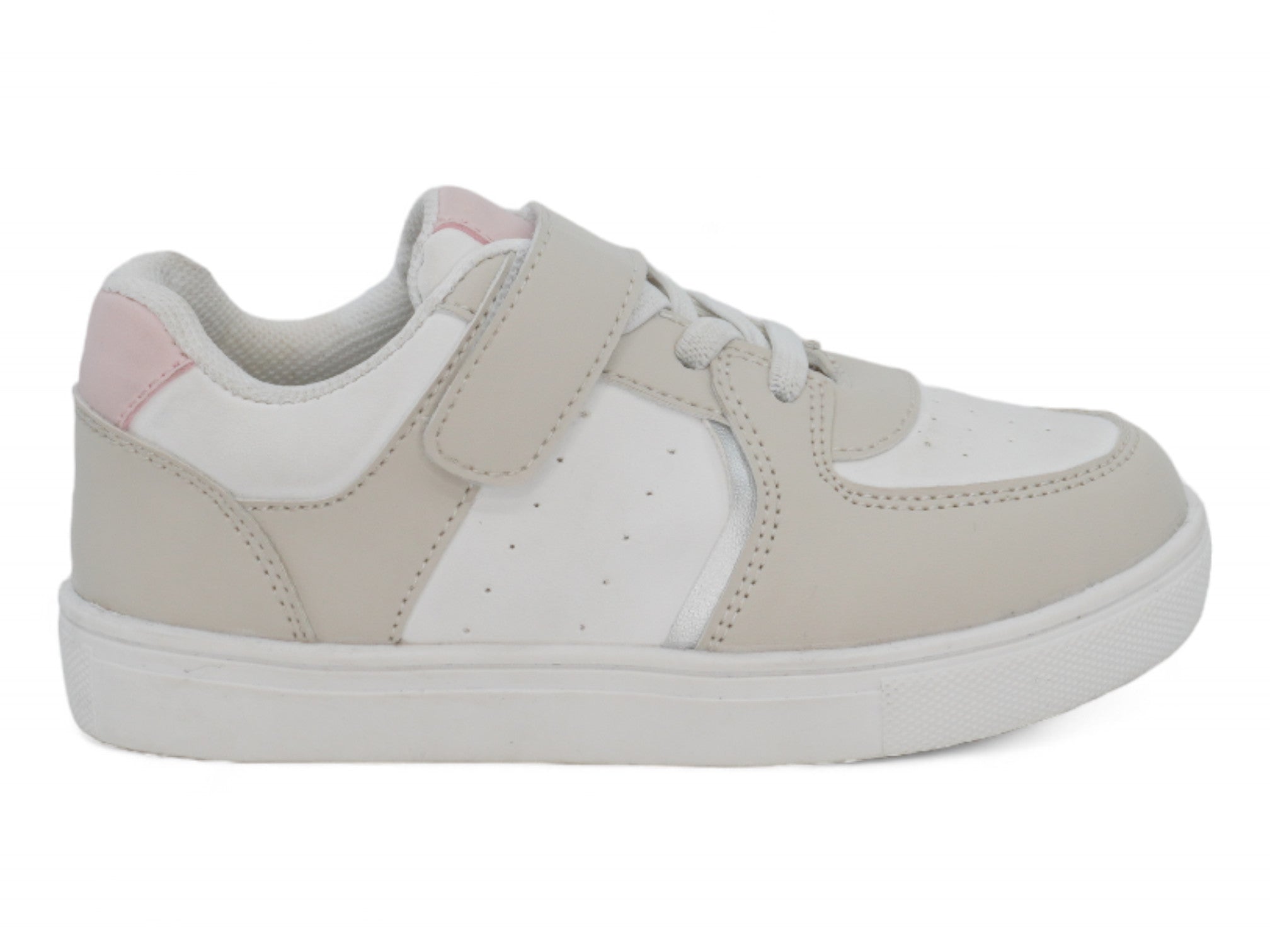 Toddler Gray & Pink Laceup Sneaker