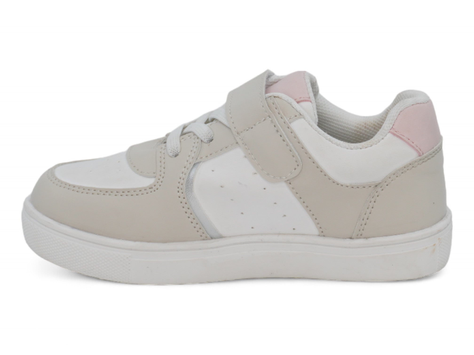 Toddler Gray & Pink Laceup Sneaker