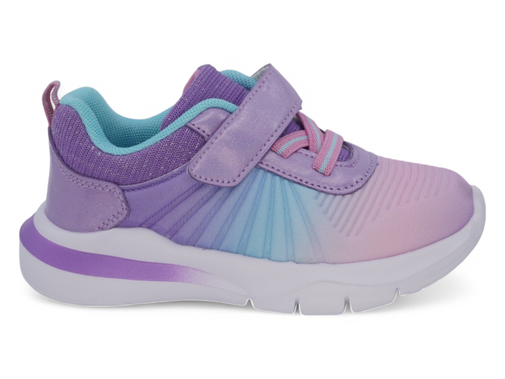 Toddler Purple & Blue Ray Velcro Sneaker