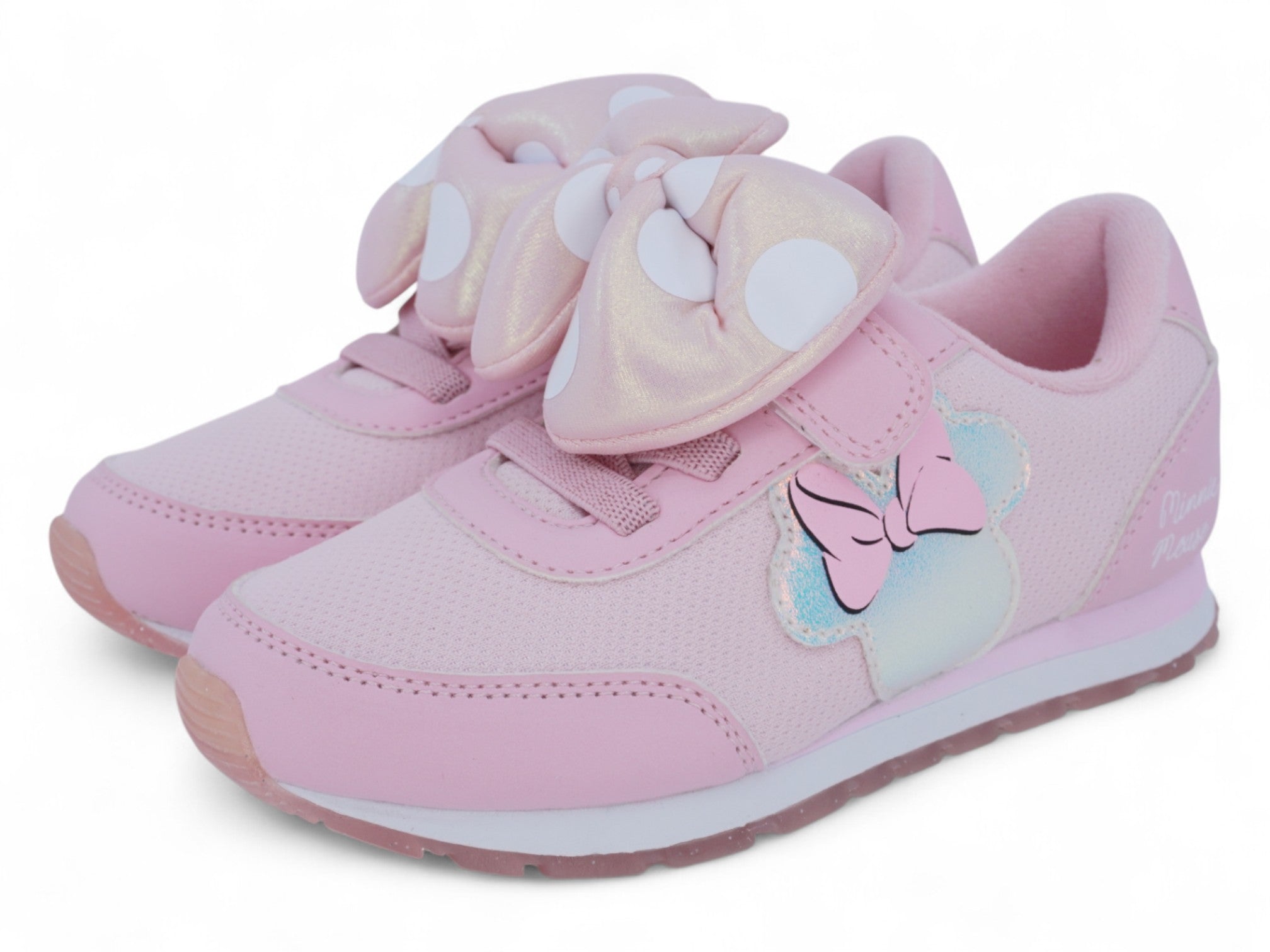 Toddler Pink 3D Bow Minnie Sneaker