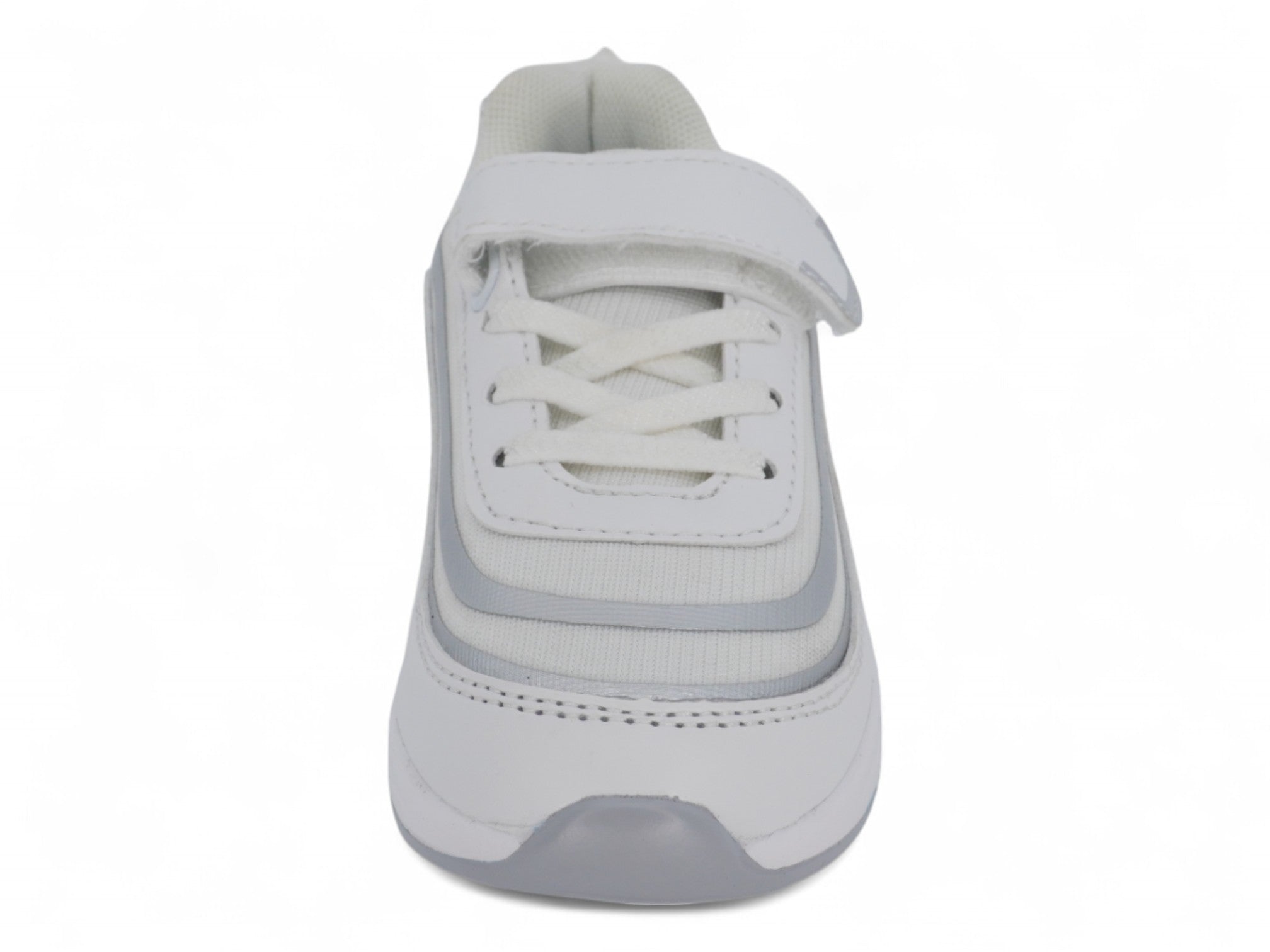 Toddler White & Gray Bubble Athletic Sneaker
