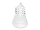 Girls White Glitter Platform Sneaker