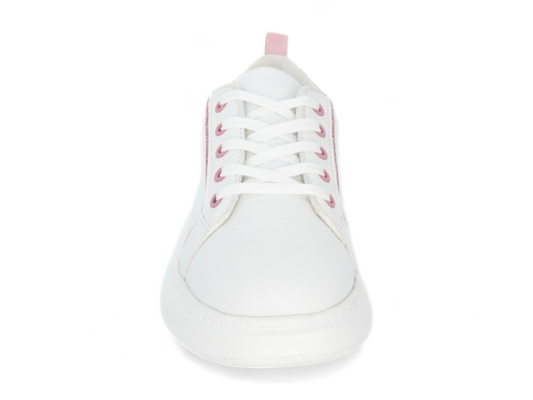 Girls White Glitter Platform Sneaker