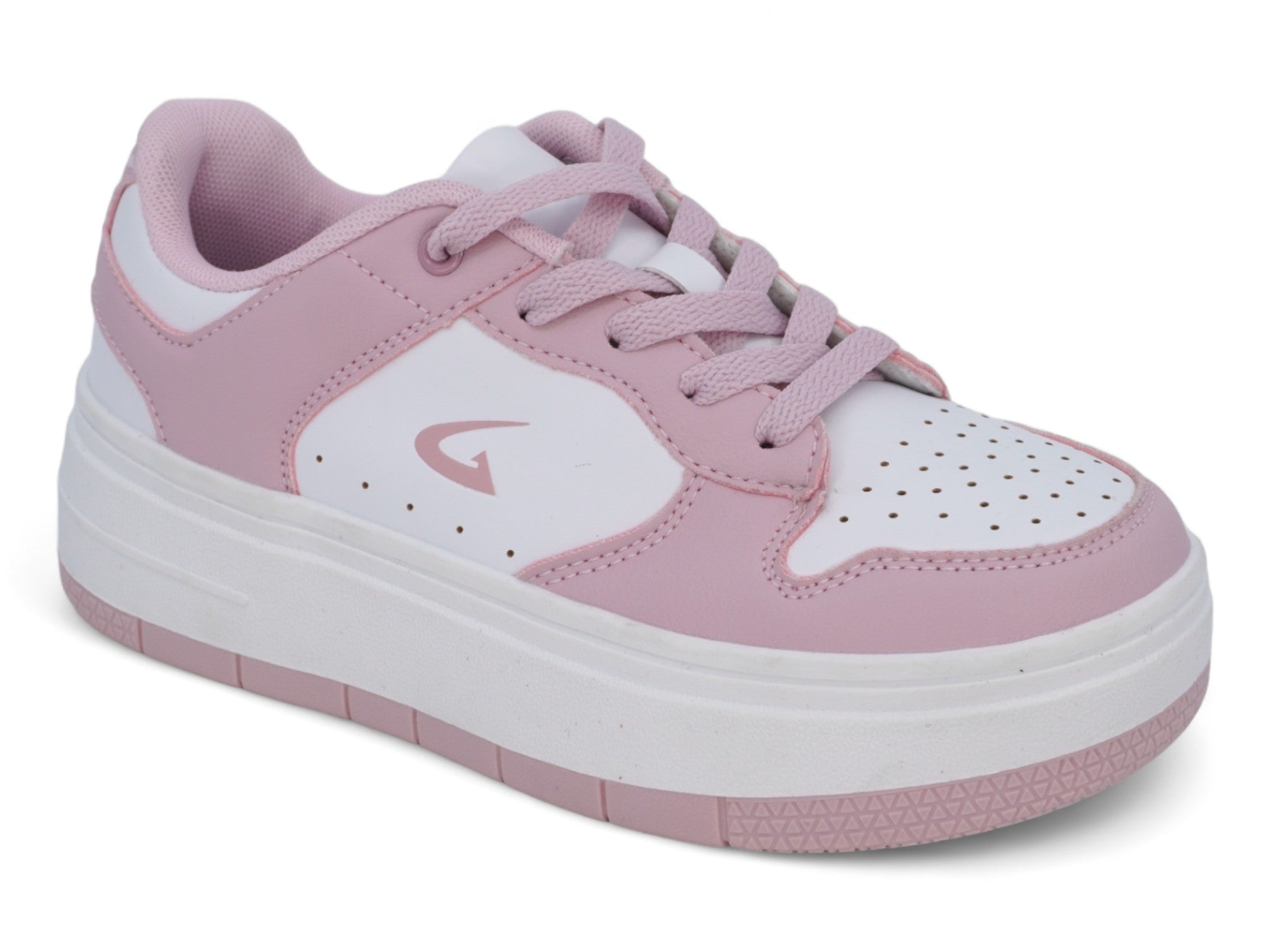 Women's Pink Platform Court Sneaker