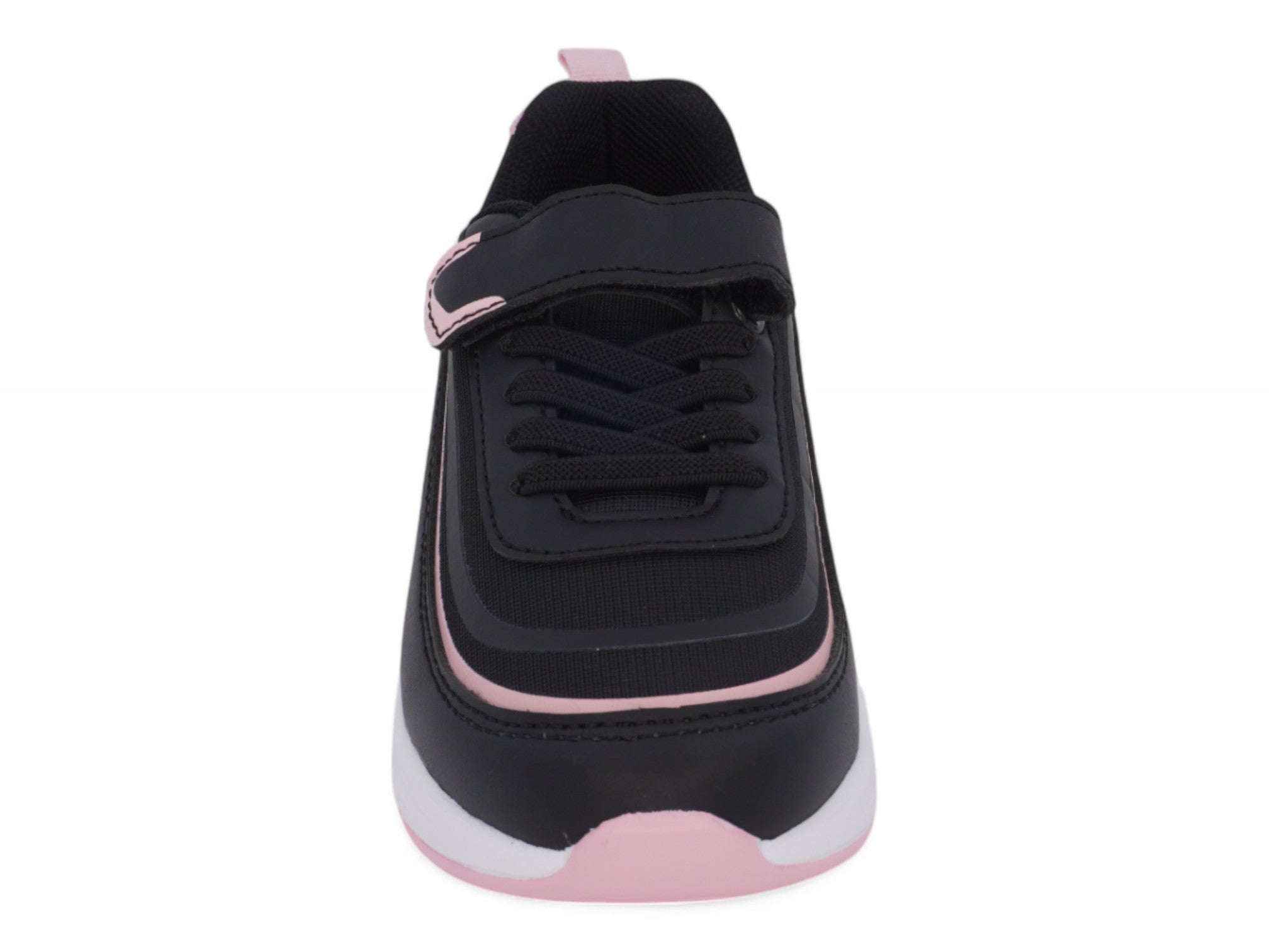 Girls Black & Pink Bubble Sneaker