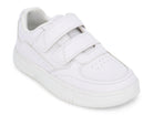 Girls White Double Velcro Sneaker