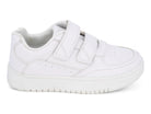 Girls White Double Velcro Sneaker