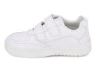 Girls White Double Velcro Sneaker