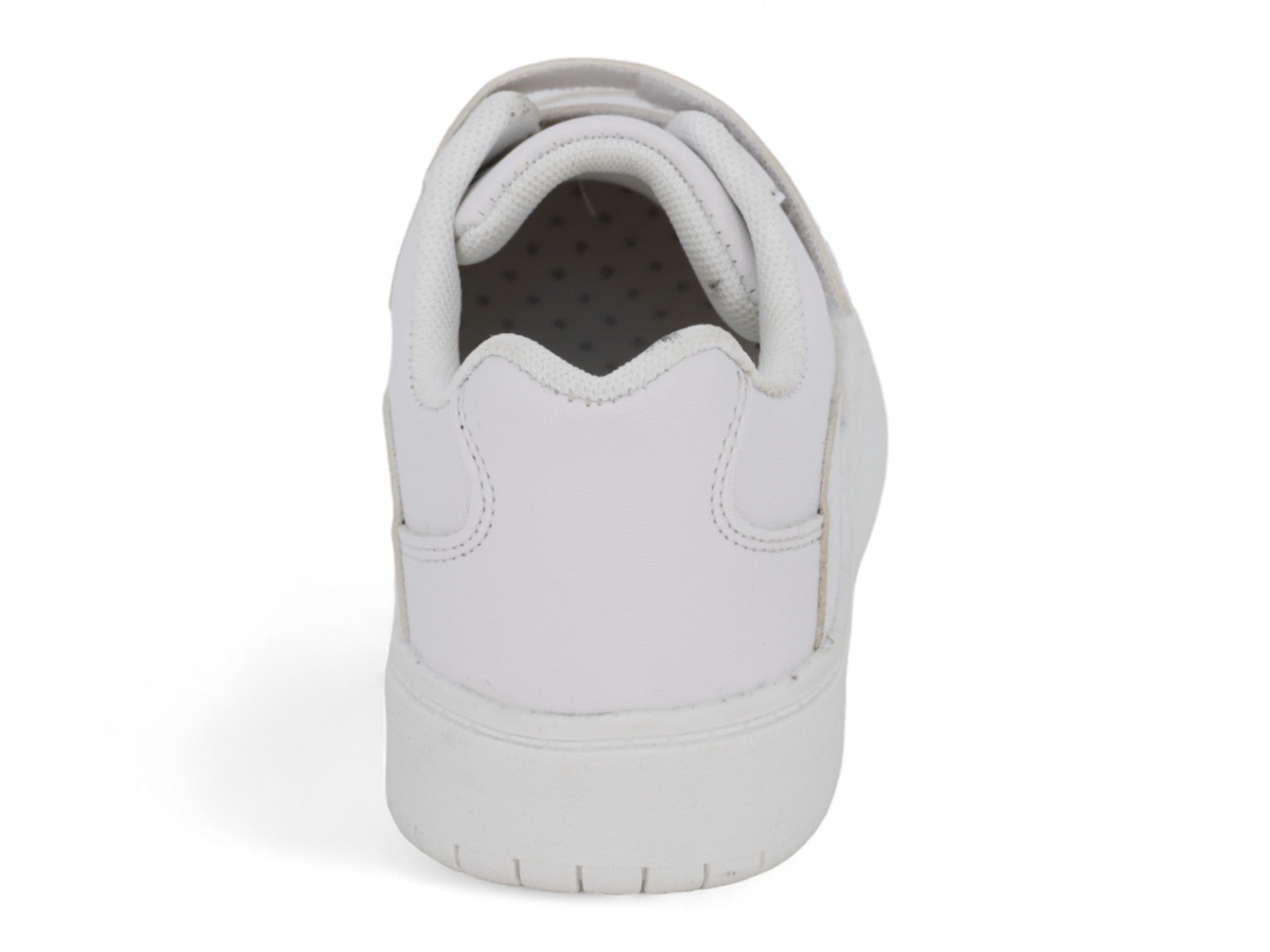 Girls White Double Velcro Sneaker