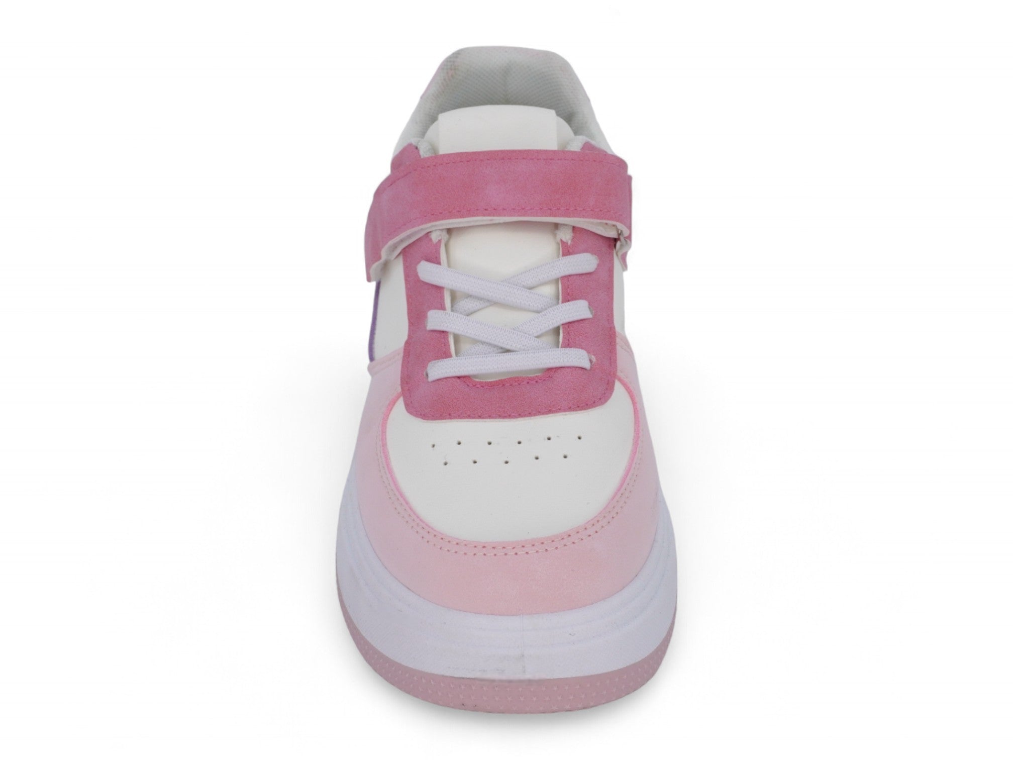 Girls Pink & White Platform Sneaker