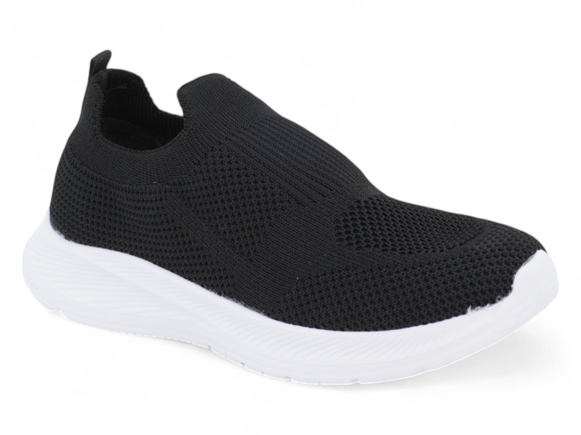 Girls Black Slip On Sneaker