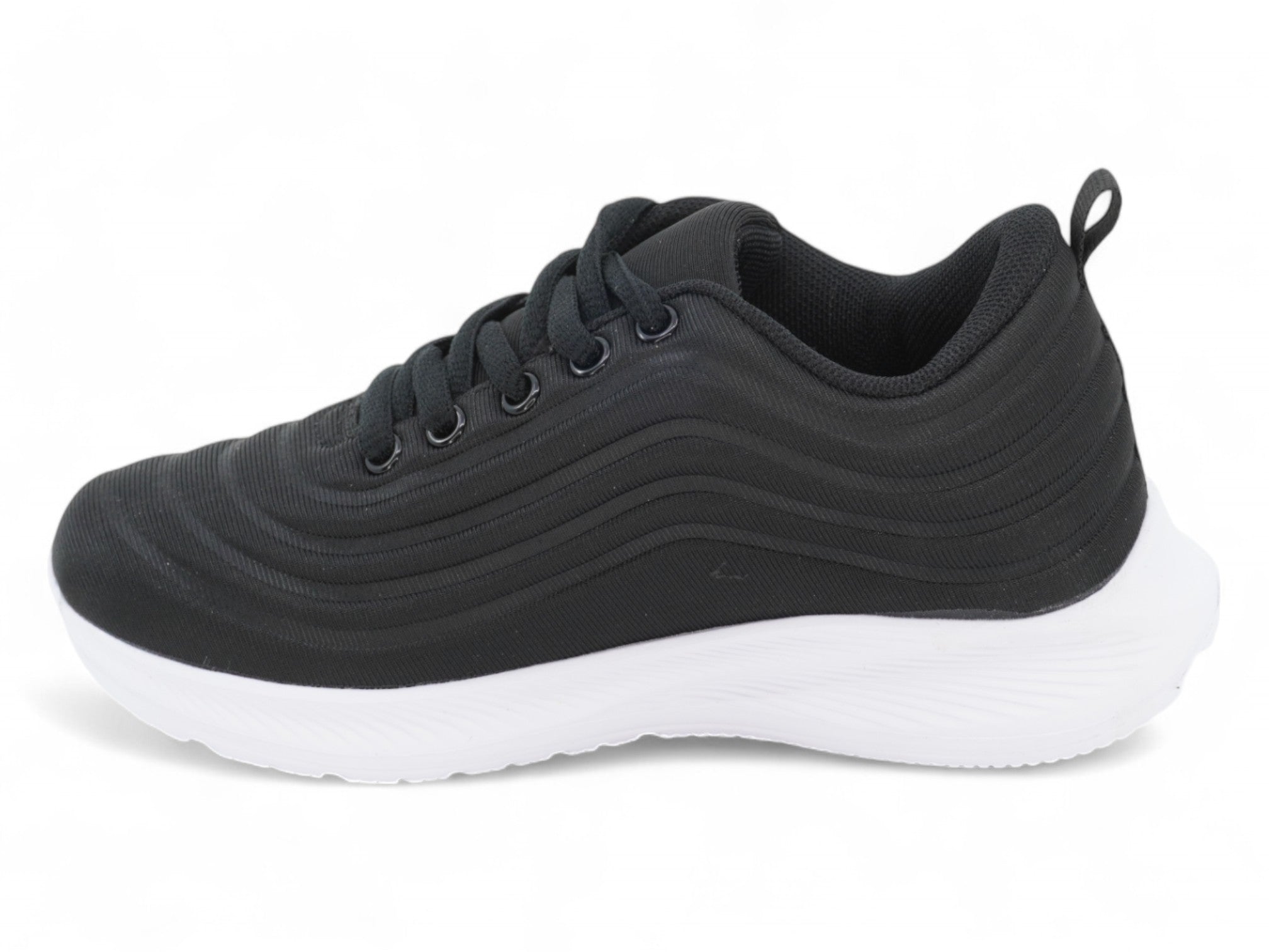 Unisex Black Lines Slip On Sneaker