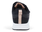 Girls' Black & Rose Gold Mesh Sneaker