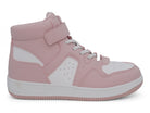 Girls Blush Pink & White High Top Sneaker
