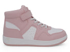 Girls Blush Pink & White High Top Sneaker