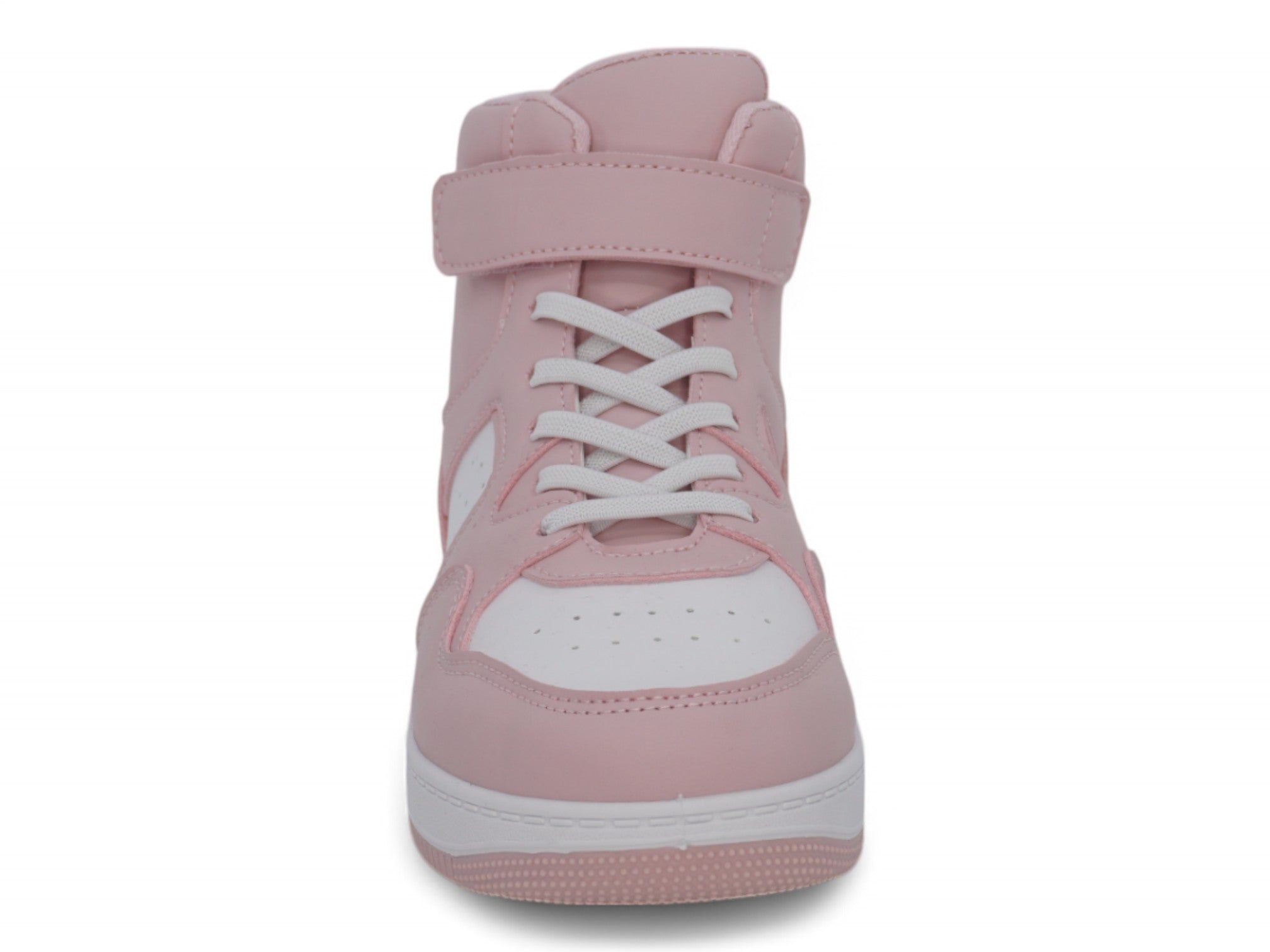 Girls Blush Pink & White High Top Sneaker