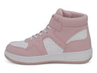 Girls Blush Pink & White High Top Sneaker